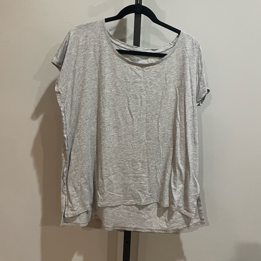 J Jill Pure Jill Artsy Poncho Top Relaxed Fit Gray Size Small